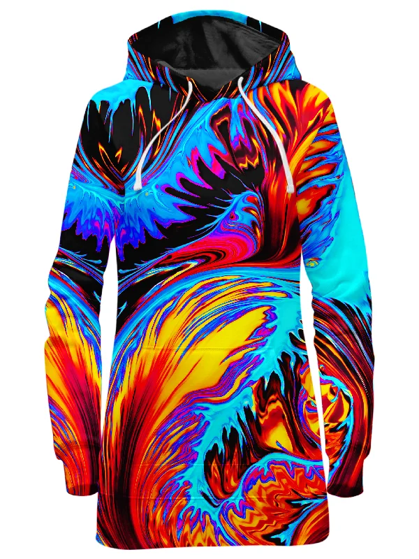 Value Deals Phoenix Feather Hoodie Dress