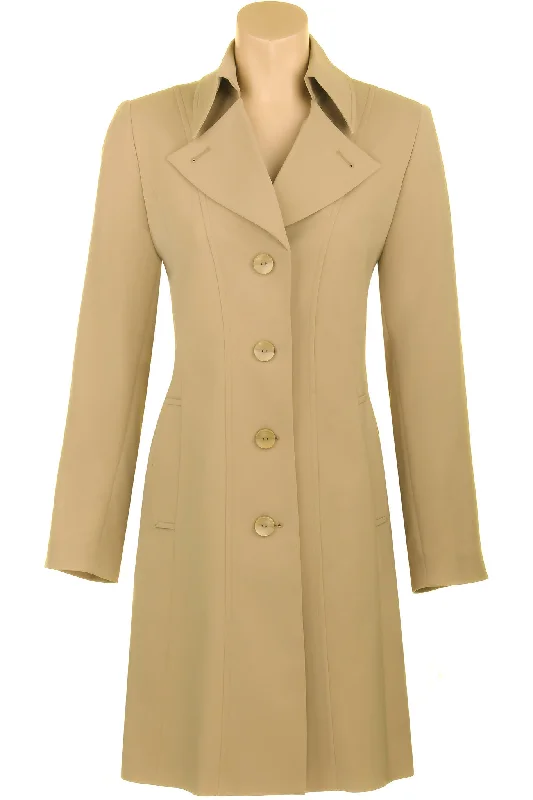 Shop and Save Busy Clothing Womens Stone Beige 3/4 Trench Coat Mac