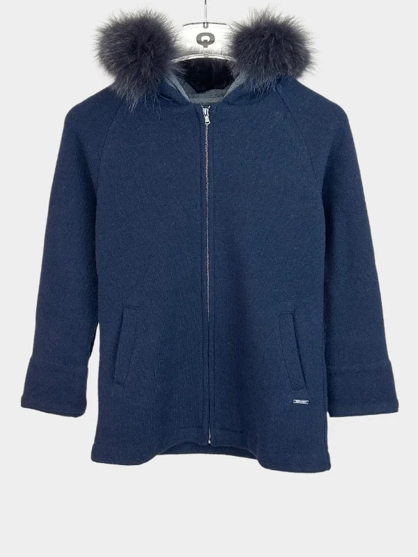Price Drop Wool Cotton Zipped Jacket