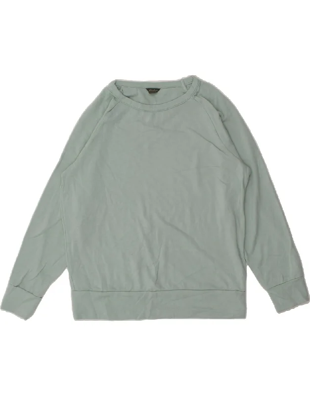 Discount Extravaganza EDDIE BAUER Womens Sweatshirt Jumper UK 14 Medium Blue Polyester