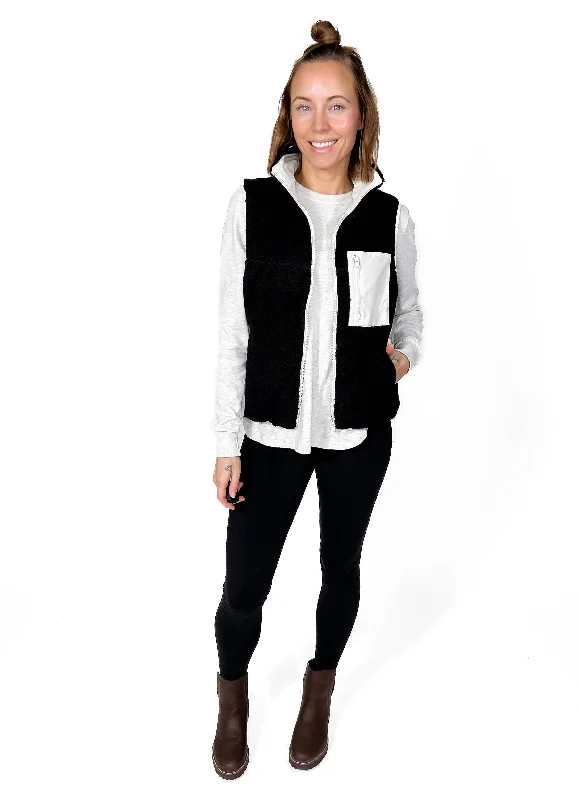 Take Advantage Tyson Sherpa Reversible Vest- BLACK