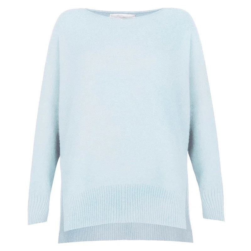 Special Promotion Marley Round Neck Easy Fit Jumper in Pale Blue