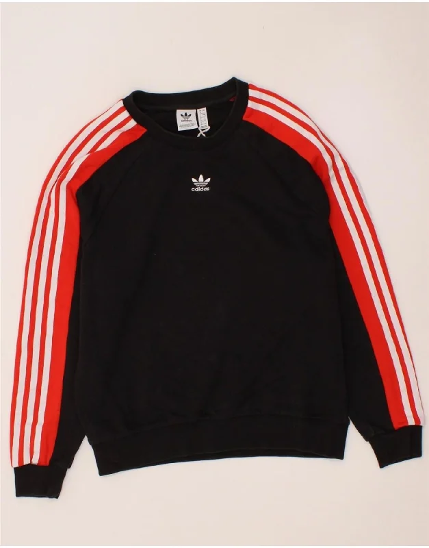 Extra Savings ADIDAS Womens Oversized Sweatshirt Jumper UK 8 Small Black Colourblock