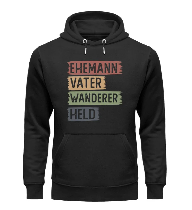 Super Bargain Ehemann, Vater, Wanderer, Held - Unisex Premium Organic Hoodie