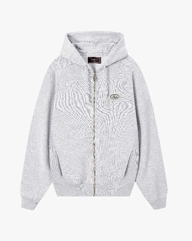 Best Seller ESSENTIALS ZIP-UP HOODIE GREY MELANGE
