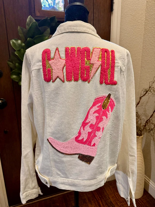 Exclusive Savings Cowgirl Patched Denim Jacket
