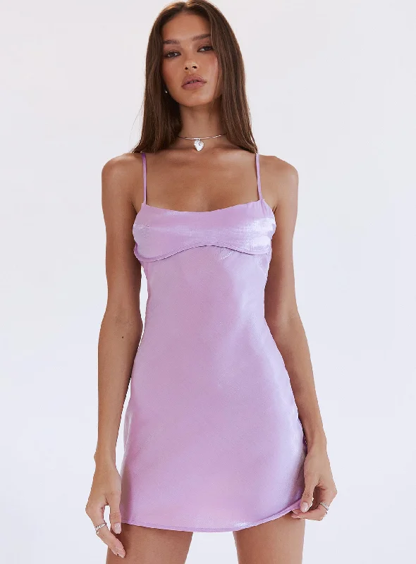 Incredible Offers Violetta Mini Dress Purple