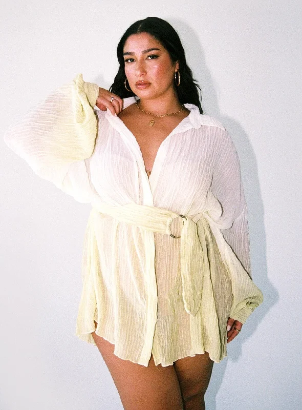 New Deals Tune In Shirt Dress Green Curve