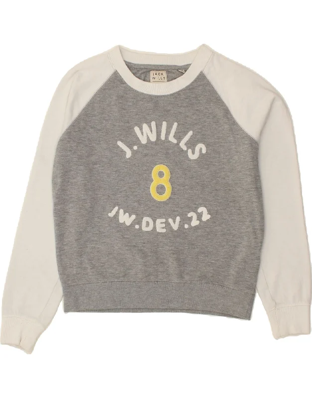 Special Savings JACK WILLS Womens Oversized Sweatshirt Jumper UK 6 XS  Grey Colourblock