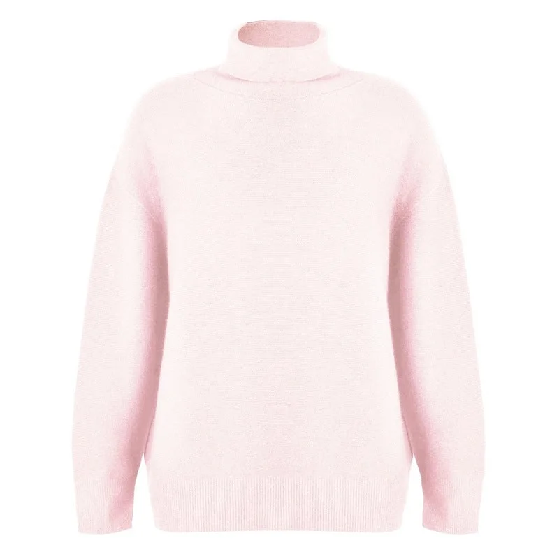 Super Sale Zoie Classic Polo Neck in Pale Pink