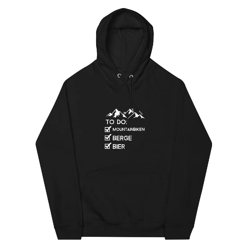 Take Advantage To Do Liste - Mountainbiken, Berge, Bier - (M) - Unisex Premium Organic Hoodie Take Advantage To Do Liste - Mountainbiken, Berge, Bier - (M) - Unisex Premium Organic Hoodie