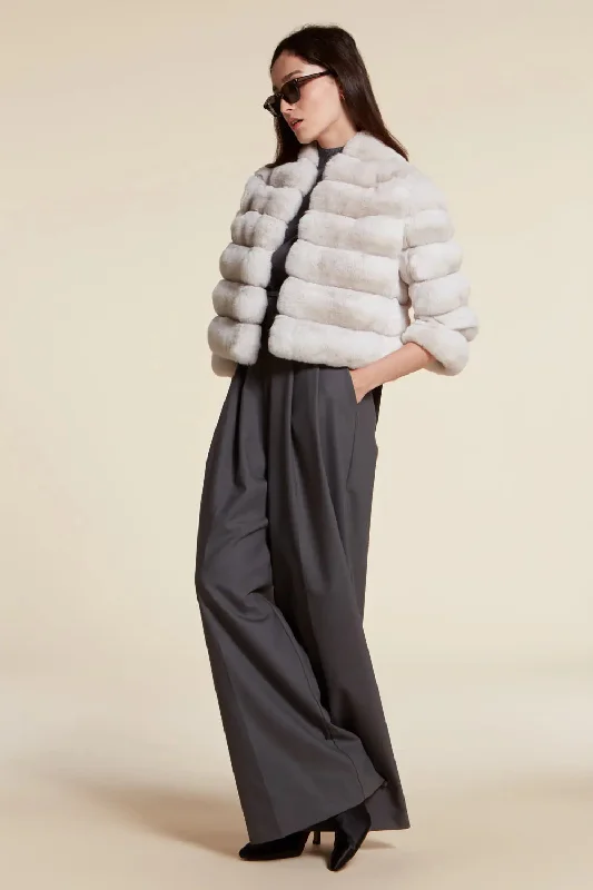 New Markdowns Beige chinchilla jacket
