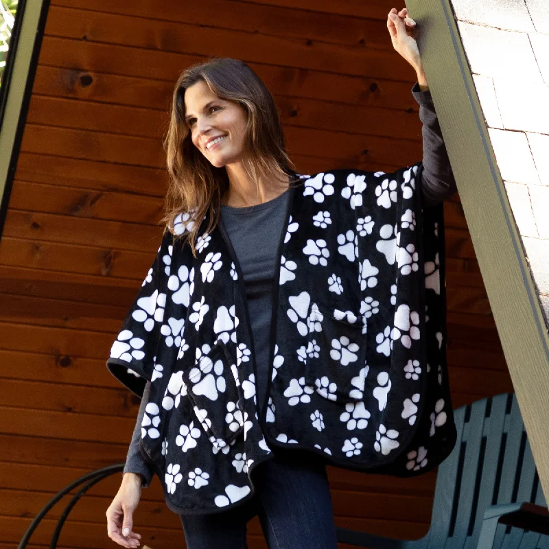 Low Prices Super Cozy™ Paw Print Pocket Shawl