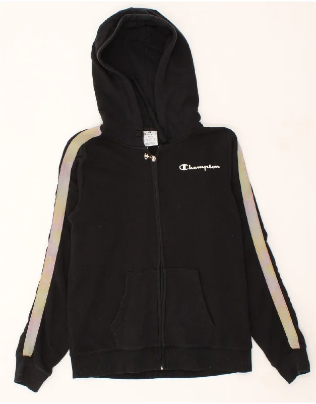 Sneak Peek Sale CHAMPION Womens Graphic Zip Hoodie Sweater UK 14 Large Black Colourblock Sneak Peek Sale CHAMPION Womens Graphic Zip Hoodie Sweater UK 14 Large Black Colourblock