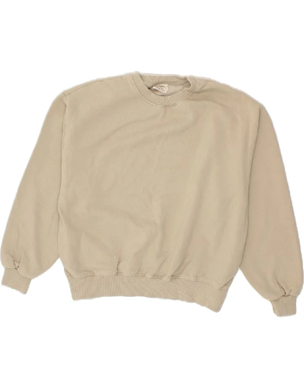 Can't Be Beat PULL & BEAR Womens Oversized Sweatshirt Jumper UK 10 Small Beige Cotton Can't Be Beat PULL & BEAR Womens Oversized Sweatshirt Jumper UK 10 Small Beige Cotton