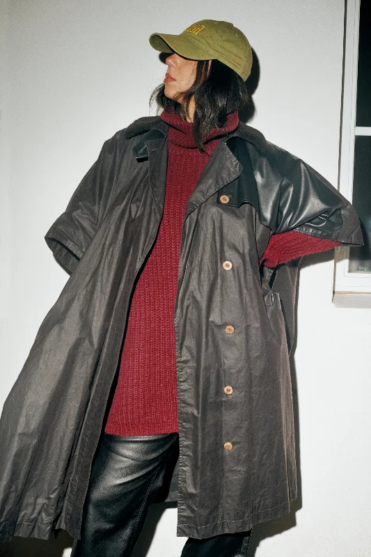 Limited Availability Aubergine Waxed Storm Coat