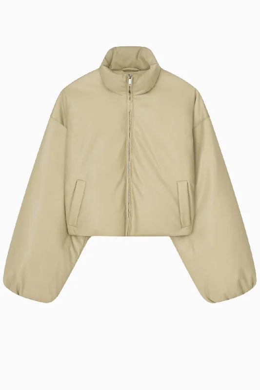 Lowest Price Nanushka Lilima Okobor Cropped Puffer Jacket - Pale Olive