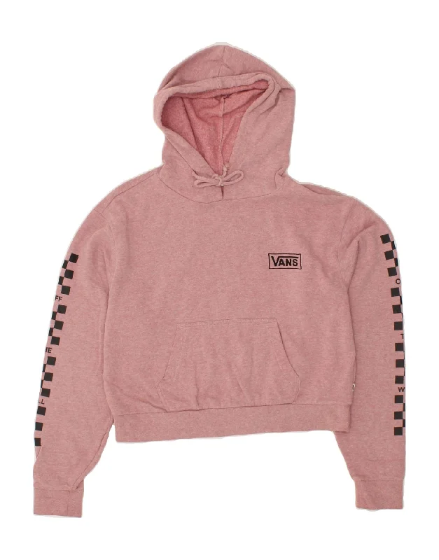 Best Seller VANS Womens Oversized Graphic Crop Hoodie Jumper UK 10 Small Pink Cotton Best Seller VANS Womens Oversized Graphic Crop Hoodie Jumper UK 10 Small Pink Cotton