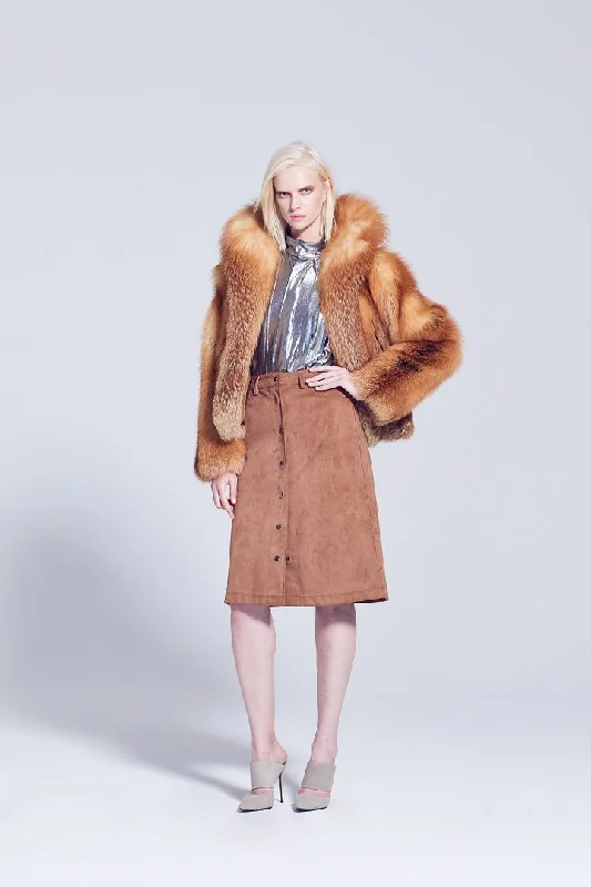 Warehouse Sale Aspen Red Fox Fur Jacket