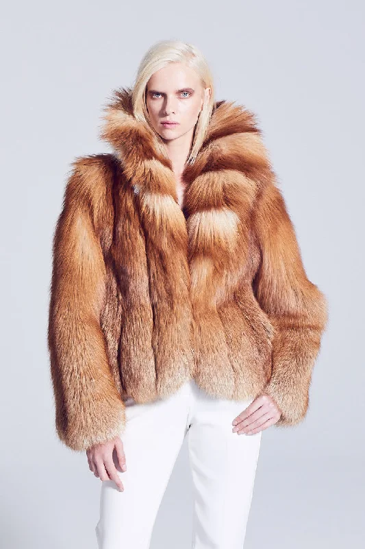 Can't Miss Anya Gold Fox Fur Jacket