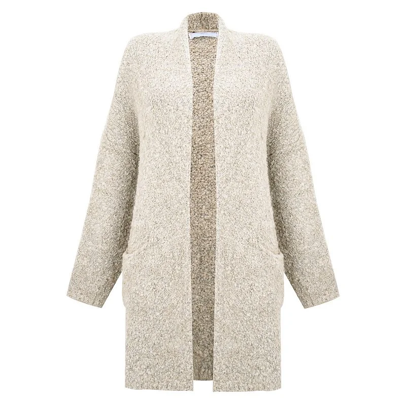 Blowout Sale Veritie Boucle Cardigan in Ivory