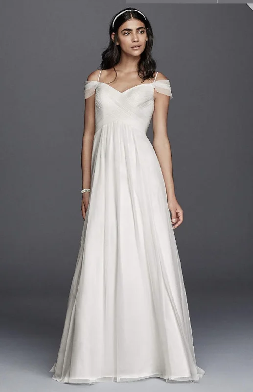 Exclusive Savings Galina Tulle A-Line gown with swag sleeves