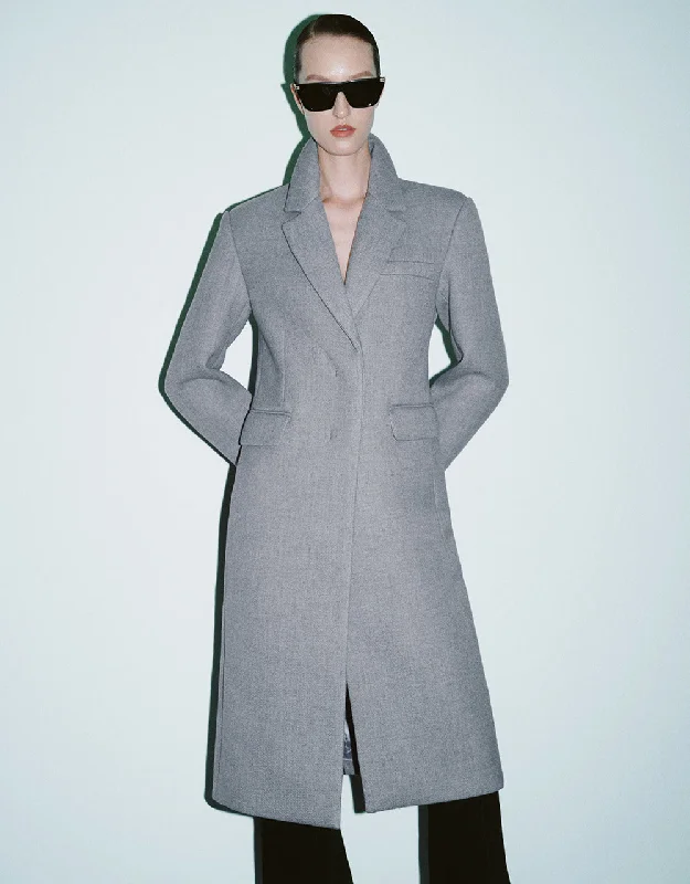 Instant Discount Notch Lapel Blazer Coat