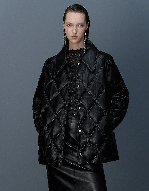 Weekend Deal Embossed Straight Padded Coat