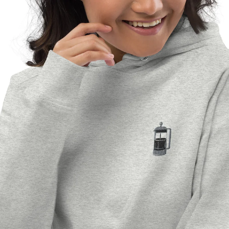 Deal Explosion French Press | Bestickter Bio Baumwoll Frauen Hoodie