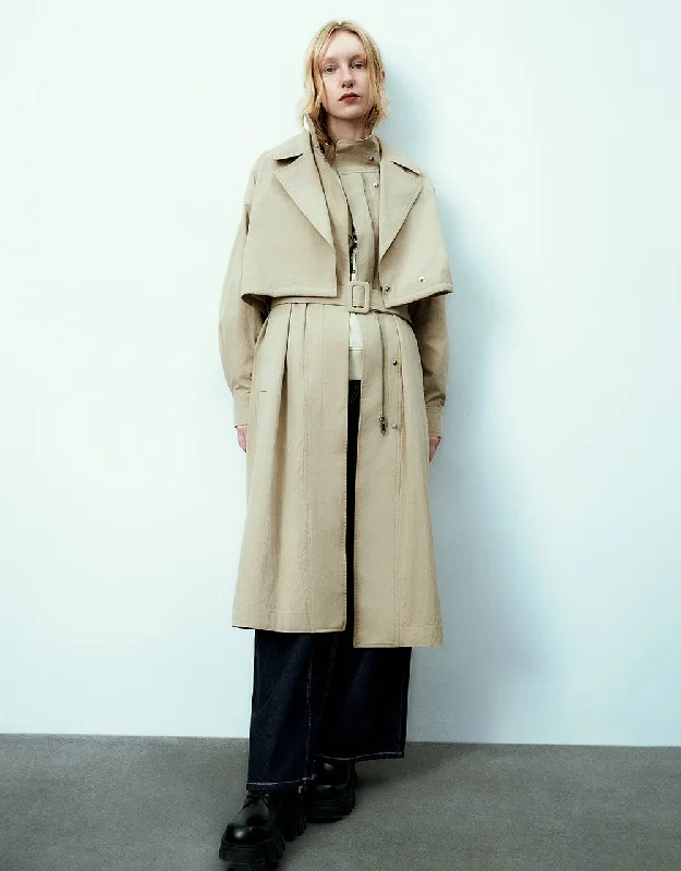 Best Bargains Drop Shoulder Sleeve Trench Coat