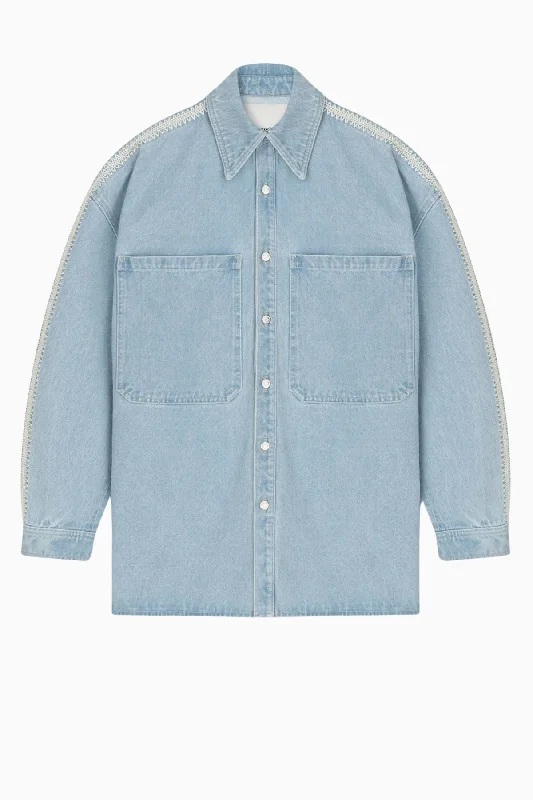 Extra Savings Nanushka Beaux Denim Shirt Jacket - Eco Bleach Cream