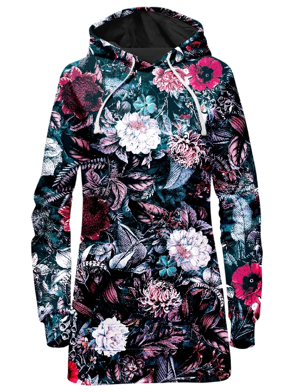 Weekend Deal Blue Garden Hoodie Dress
