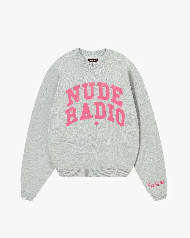 Get It Before It’s Gone RADIO BOXY CREWNECK GREY MELANGE