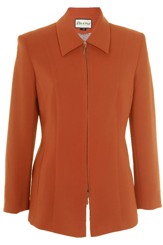 Clearance Items Busy Womens Terracotta Orange Jacket Blazer