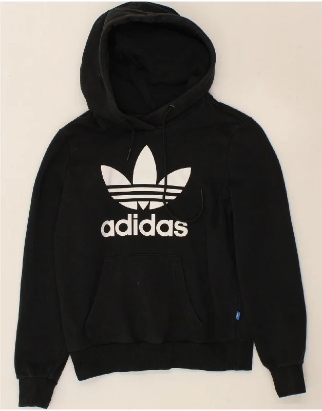 Fantastic Deals ADIDAS Womens Graphic Hoodie Jumper UK 8 Small Black