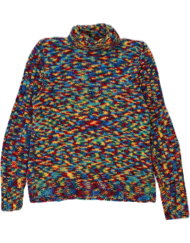 Daily Deals VINTAGE Womens Roll Neck Jumper Sweater UK 12 Medium Multicoloured Flecked