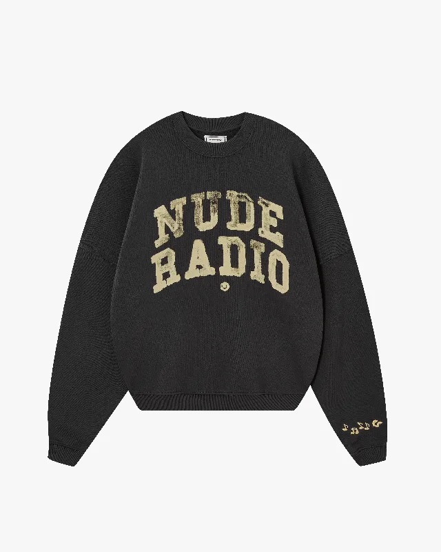 Closeout RADIO BOXY CREWNECK ASH