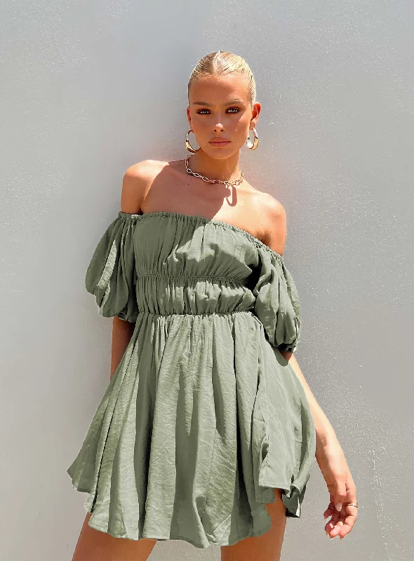 Best Deals Halton Mini Dress Khaki