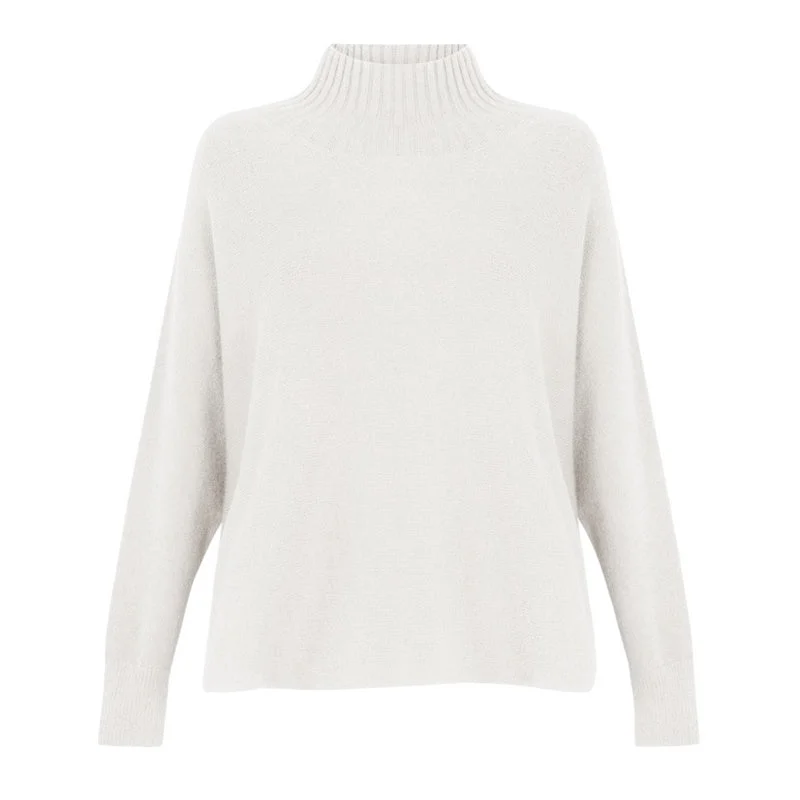 Holiday Sale Jolie Boxy High Neck Knit in Cream