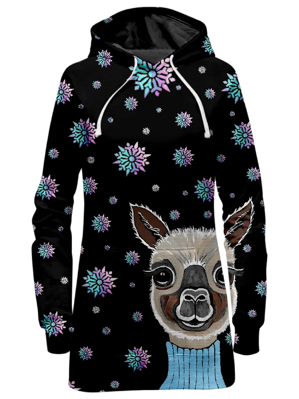 Shop and Save Alpaca Christmas Hoodie Dress