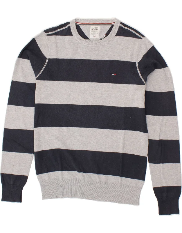 Savings Spectacular TOMMY HILFIGER Womens Crew Neck Jumper Sweater UK 14 Medium Navy Blue