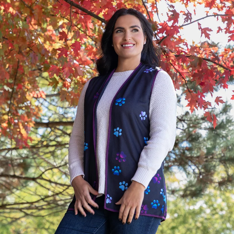 Epic Deals Paw Print Thick Knit Vest