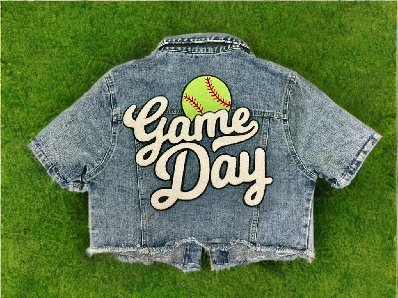 Must-Have Deals Pick Your Patch GAME DAY Denim Jacket (Various Options)