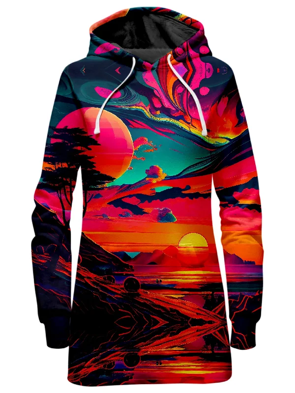 Midnight Madness Sunset Melt Hoodie Dress