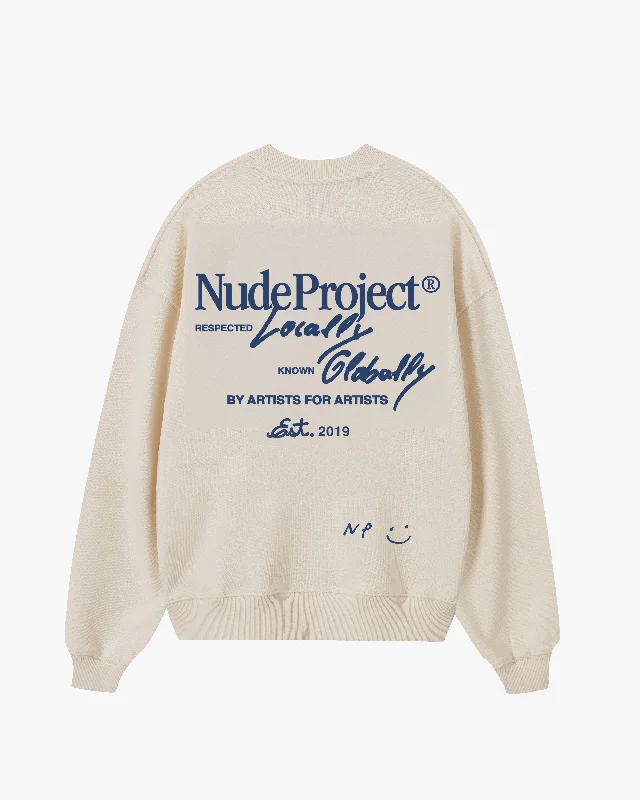 Weekend Special GLOBAL SOON CREWNECK MARSHMALLOW