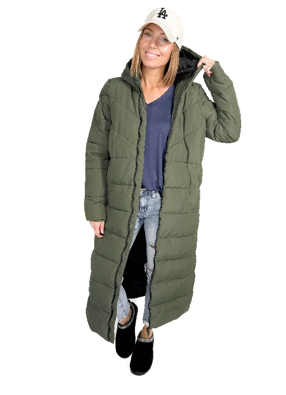 Year-End Sale NOISY MAY Dalcon X-Long Coat- DEEP GREEN