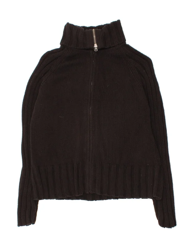 Price Drop Alert DKNY Womens Roll Neck Cardigan Sweater UK 18 XL Black Cotton