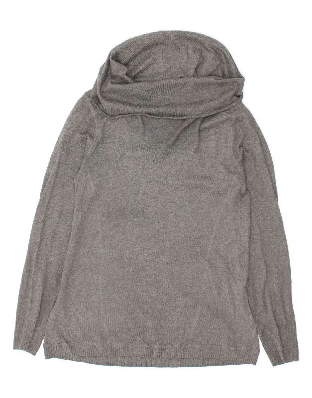 Discount Extravaganza FOREVER 21 Womens Roll Neck Jumper Sweater UK 12 Medium Grey