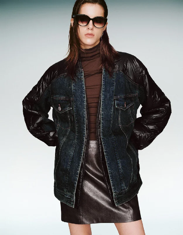 Unbeatable Prices 2 In 1 Denim Padded Coat