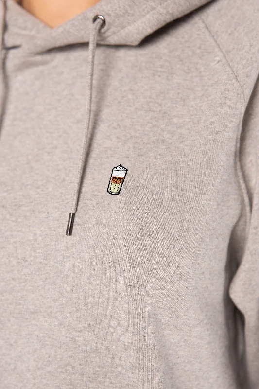 Exclusive Savings Latte Macchiato| Bestickter Organic Bio Baumwoll Frauen Hoodie